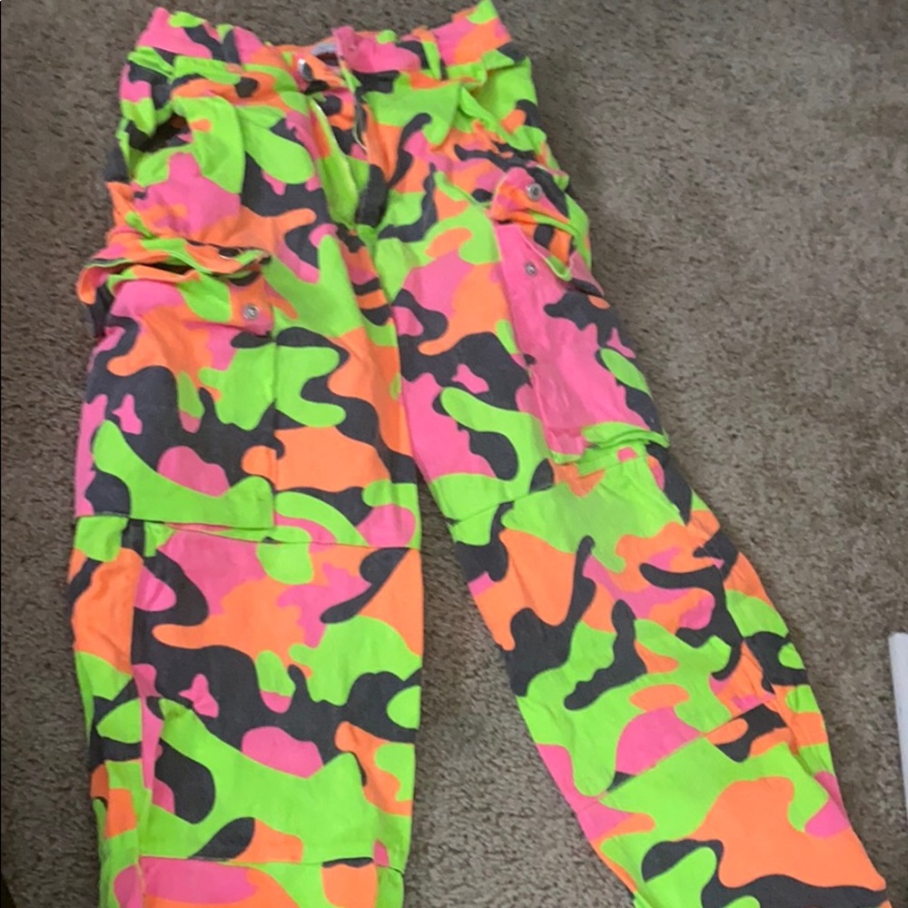 Colorful camouflage joggers